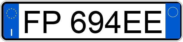Numer rejestracyjny FP694EE posiada TOYOTA Aygo 2a serie