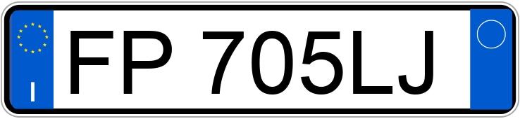 Numer rejestracyjny FP705LJ posiada FIAT FIAT PUNTO