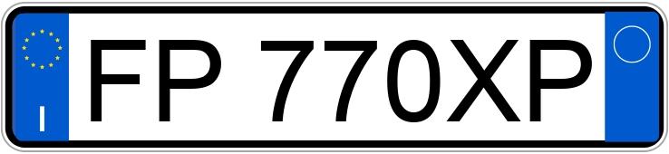 Numer rejestracyjny FP770XP posiada FIAT Panda 3a serie