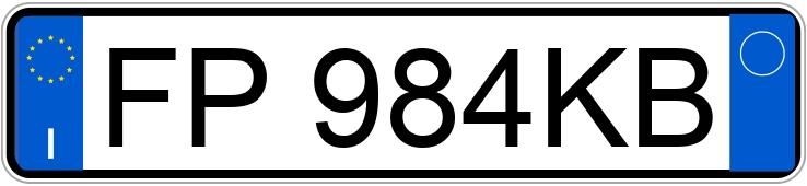 Numer rejestracyjny FP984KB posiada AUDI A3 2a serie Numer rejestracyjny FP984KB posiada AUDI A3 2a serie