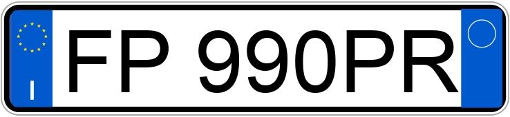 Numer rejestracyjny FP990PR posiada FIAT 500L