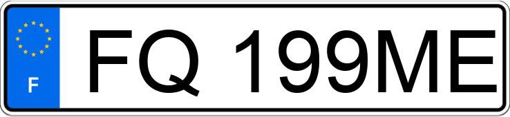 Numer rejestracyjny FQ199ME posiada PEUGEOT 206