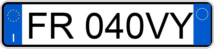 Registreringsnummeret FR040VY har Alfa Romeo Giulia