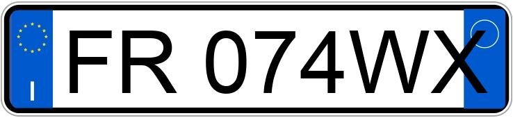 Numer rejestracyjny FR074WX posiada HONDA Civic 10a serie