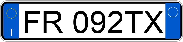 Numer rejestracyjny FR092TX posiada Maserati 