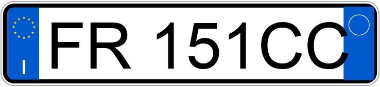 Numer rejestracyjny FR151CC posiada Abarth 124 spiedr