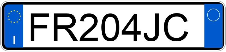 Numer rejestracyjny FR204JC posiada FIAT 500