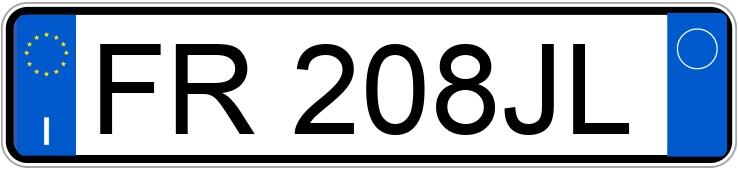 Numer rejestracyjny FR208JL posiada FIAT Panda 3a serie