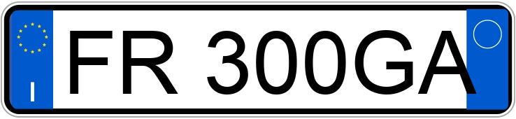 Numer rejestracyjny FR300GA posiada LANCIA Ypsilon 3a serie