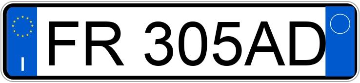 Numer rejestracyjny FR305AD posiada ALFA ROMEO Giulia Numer rejestracyjny FR305AD posiada ALFA ROMEO Giulia