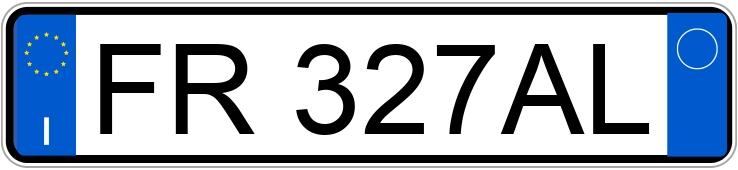 Numer rejestracyjny FR327AL posiada FIAT Panda 3a serie Numer rejestracyjny FR327AL posiada FIAT Panda 3a serie