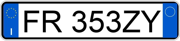 Numer rejestracyjny FR353ZY posiada ALFA ROMEO Stelvio