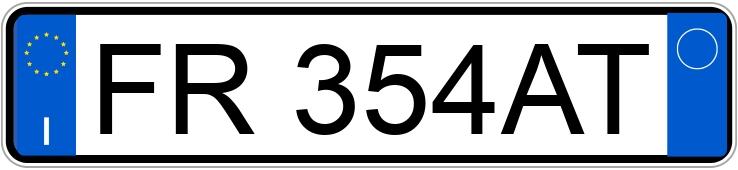 Numer rejestracyjny FR354AT posiada FIAT 500