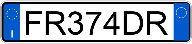 Numer rejestracyjny FR374DR posiada BMW Serie 1