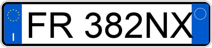 Numer rejestracyjny FR382NX posiada LANCIA Ypsilon 3a serie