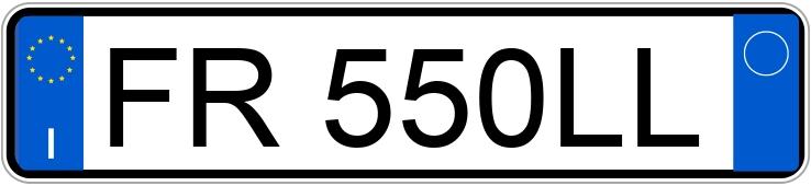 Numer rejestracyjny FR550LL posiada FIAT Panda 3a serie