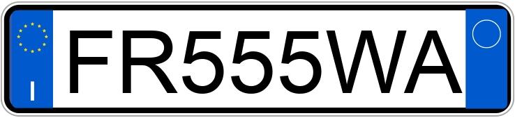 Numer rejestracyjny FR555WA posiada FIAT 500