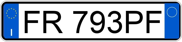 Numer rejestracyjny FR793PF posiada FIAT 500