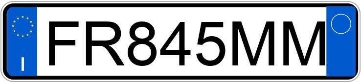 Numer rejestracyjny FR845MM posiada FIAT Panda 3a serie