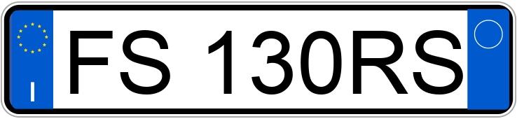 Numer rejestracyjny FS130RS posiada Fiat 500