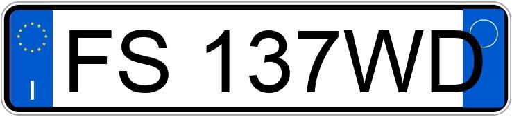 Numer rejestracyjny FS137WD posiada FIAT Panda 3a serie Numer rejestracyjny FS137WD posiada FIAT Panda 3a serie