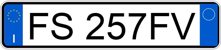 Numer rejestracyjny FS257FV posiada FORD Fiesta 7a serie