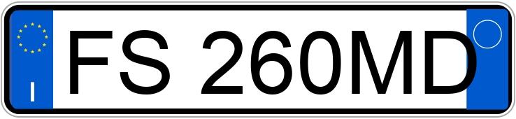 Numer rejestracyjny FS260MD posiada PEUGEOT 208 1o serie