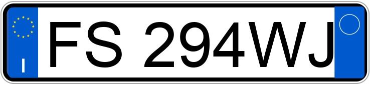 Numer rejestracyjny FS294WJ posiada FIAT 500