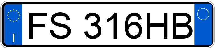 Numer rejestracyjny FS316HB posiada BMW Serie 3