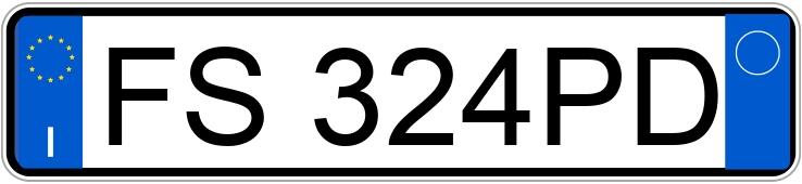 Numer rejestracyjny FS324PD posiada FIAT Tipo