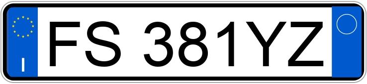 Numer rejestracyjny FS381YZ posiada VOLKSWAGEN up!