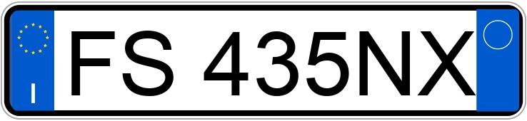 Numer rejestracyjny FS435NX posiada FORD Fiesta 7a serie