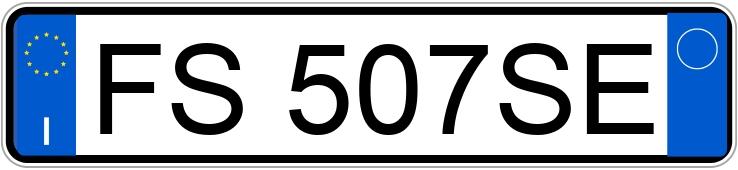 Numer rejestracyjny FS507SE posiada FIAT Tipo