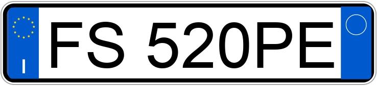 Numer rejestracyjny FS520PE posiada JEEP Compass 2a serie