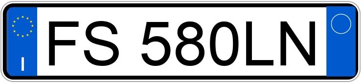 O número de registro FS580LN tem VOLKSWAGEN POLO