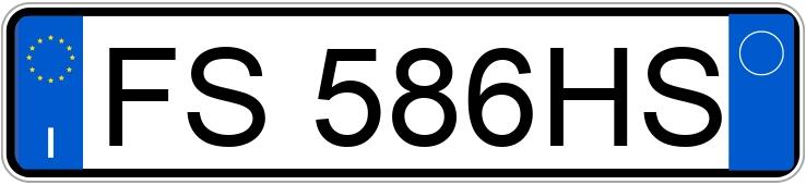 Numer rejestracyjny FS586HS posiada  