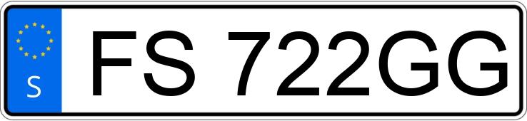 Le numéro d’enregistrement FS722GG a  