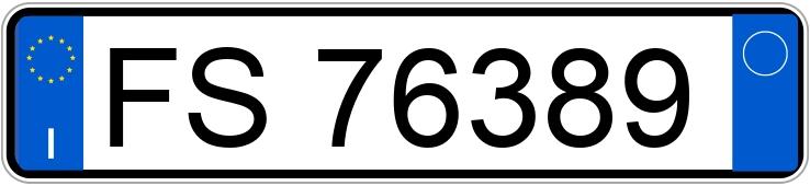 Numer rejestracyjny FS76389 posiada honda sh125