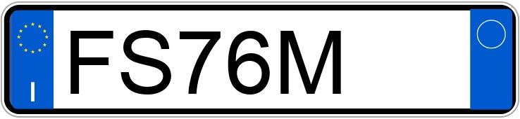 Numer rejestracyjny FS76M posiada fiat 500
