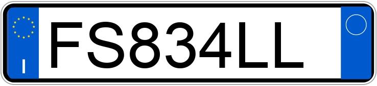 Numer rejestracyjny FS834LL posiada FIAT Panda 3a serie