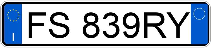 Numer rejestracyjny FS839RY posiada FIAT Panda 3a serie Numer rejestracyjny FS839RY posiada FIAT Panda 3a serie