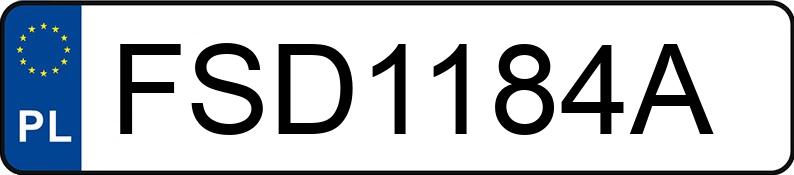 Numer rejestracyjny FSD 1184A posiada OPEL OMEGA - FSD1184A