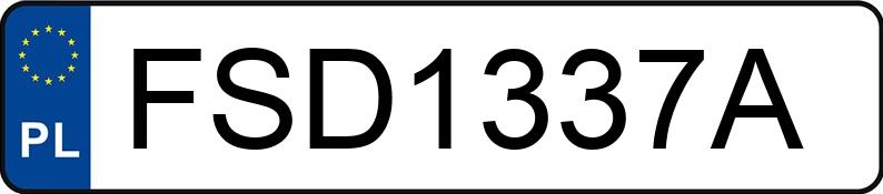 Numer rejestracyjny FSD 1337A posiada FORD ECOSPORT - FSD1337A