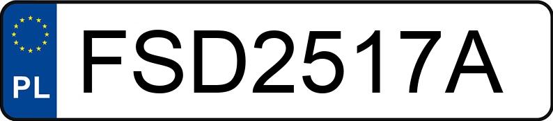 Numer rejestracyjny FSD 2517A posiada FORD FIESTA - FSD2517A