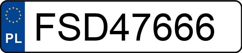 Numer rejestracyjny FSD 47666 posiada VOLKSWAGEN TRANSPORTER - FSD47666