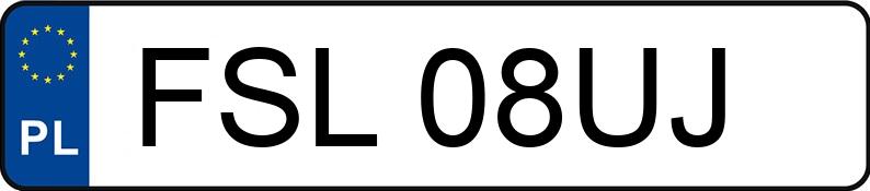 Pirat drogowy w pojeździe o numerach rejestracyjnych FSL08UJ