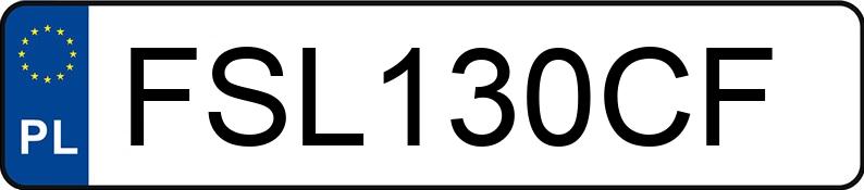 Numer rejestracyjny FSL 130CF posiada AUDI A8 3.7 KAT - FSL130CF