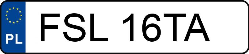 Numer rejestracyjny FSL 16TA posiada VOLKSWAGEN TRANSPORTER - FSL16TA