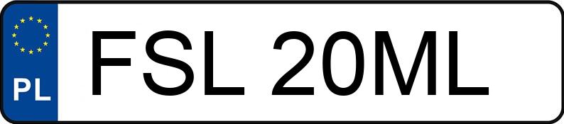 Numer rejestracyjny FSL 20ML posiada VOLKSWAGEN GOLF - FSL20ML