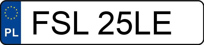 Numer rejestracyjny FSL 25LE posiada VOLKSWAGEN GOLF - FSL25LE